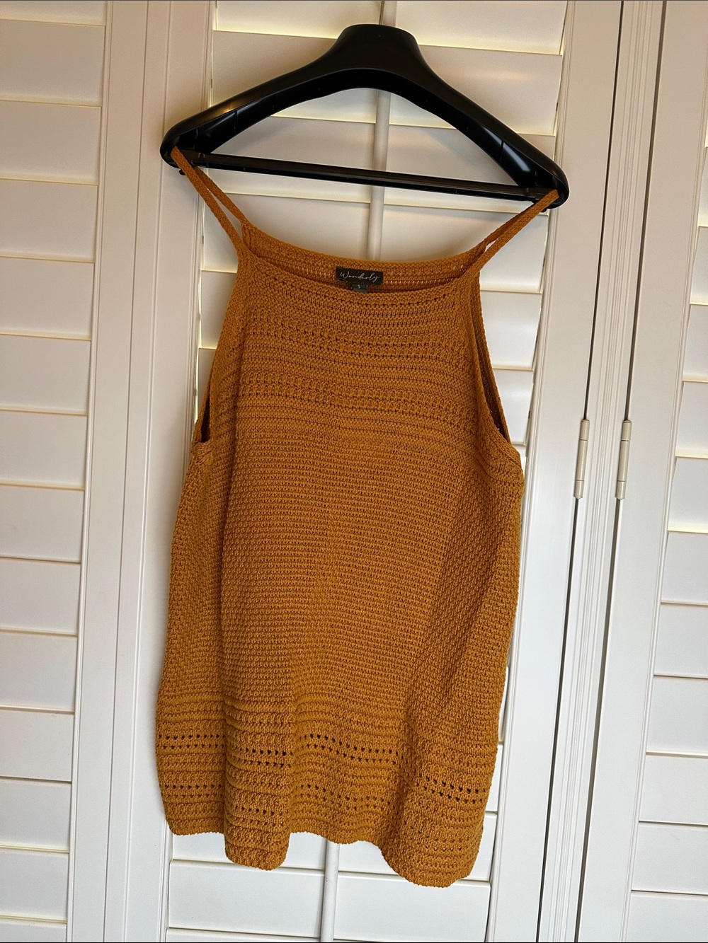 Wonderly Mustard Crochet Tank